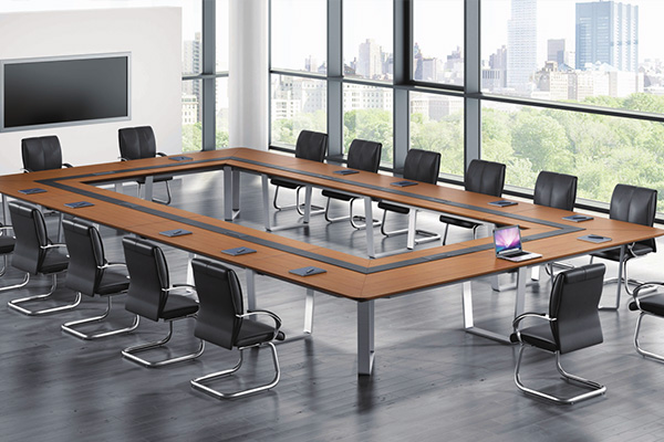 簡約油漆新胡桃木企業單位多人大會議台-C36H 簡約油漆新胡桃木企業單位多人大會議台-C36H
