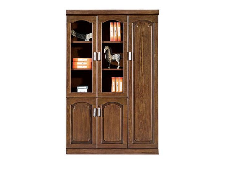 事業單位總裁總經理高端雞翅木右三開文件櫃U605S13-3T