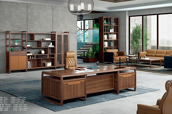 新中式老板辦公桌全實木老板班台-雅致 新中式老板辦公桌全實木老板班台-雅致