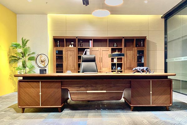 2020新品-豪邁係列-優品胡桃木老板桌-妖精网站免费观看家具 2020新品-豪邁係列-優品胡桃木老板桌-妖精网站免费观看家具